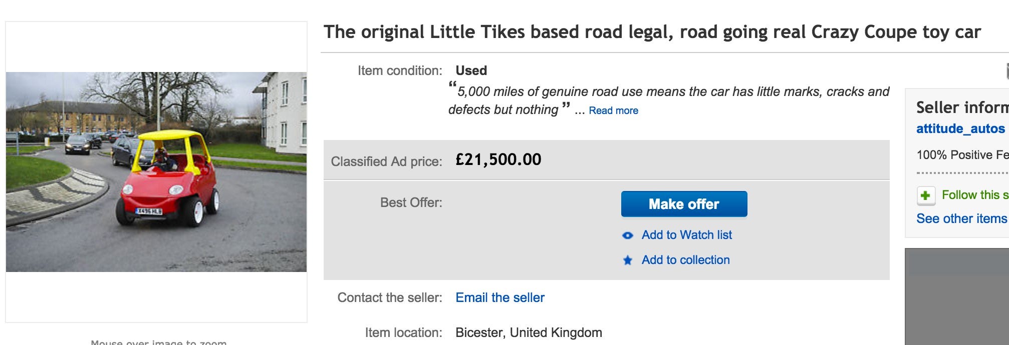 little tikes car for adults for sale